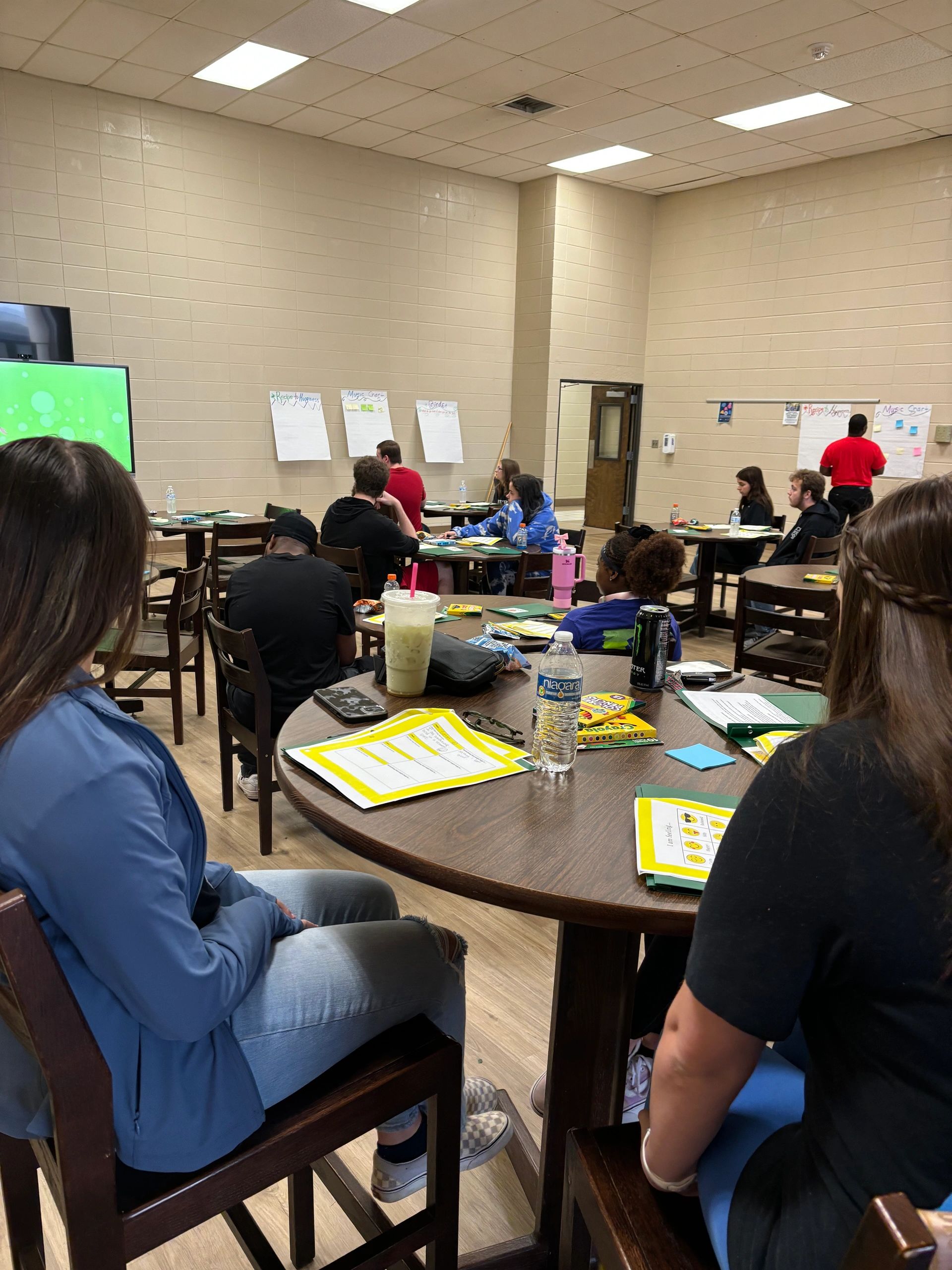 Where breakthroughs happen students fully engaged in a powerful hands-on wellness session